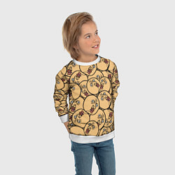 Свитшот детский Y U no pattern, цвет: 3D-белый — фото 2