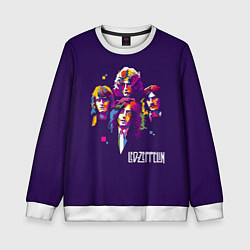 Свитшот детский Led Zeppelin: Violet Art, цвет: 3D-белый