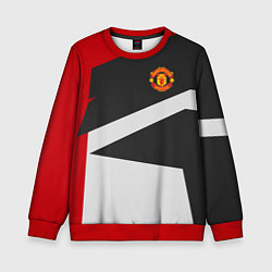 Свитшот детский FC Manchester United: Sport Geometry, цвет: 3D-красный