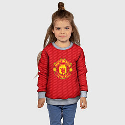 Свитшот детский FC Manchester United: Creative, цвет: 3D-меланж — фото 2