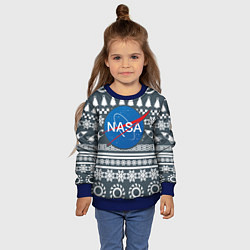 Свитшот детский NASA: New Year, цвет: 3D-синий — фото 2