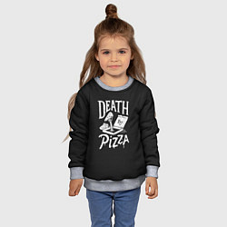 Свитшот детский Death By Pizza, цвет: 3D-меланж — фото 2