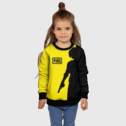 Свитшот детский PUBG: Yellow Shadow, цвет: 3D-черный — фото 2