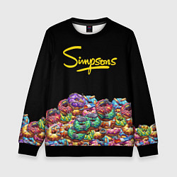 Свитшот детский Simpsons Donuts, цвет: 3D-черный