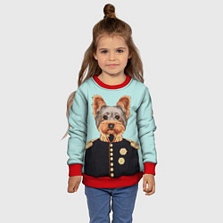Свитшот детский Йоркширский терьер адмирал, цвет: 3D-красный — фото 2