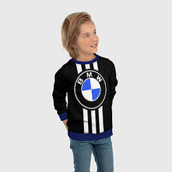 Свитшот детский BMW: White Strips, цвет: 3D-синий — фото 2
