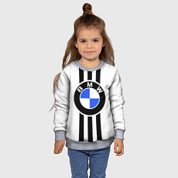 Свитшот детский BMW: Black Strips, цвет: 3D-меланж — фото 2