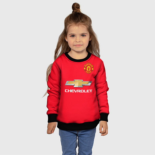 Детский свитшот FC MU: Pogba Home 17/18 / 3D-Черный – фото 4