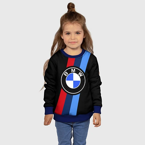 Детский свитшот BMW 2021 M SPORT БМВ М СПОРТ / 3D-Синий – фото 4