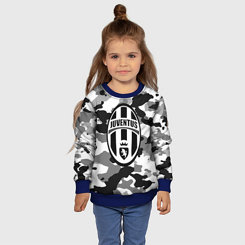 Детский свитшот FC Juventus: Camouflage / 3D-Синий – фото 4