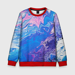 Свитшот детский Tie-Dye Blue & Violet, цвет: 3D-красный