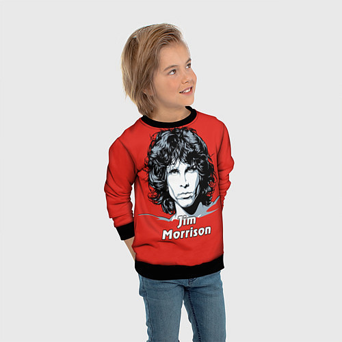 Детский свитшот Jim Morrison / 3D-Черный – фото 3