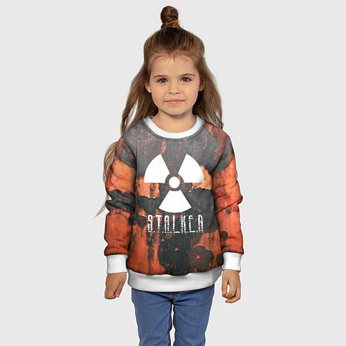 Детский свитшот S.T.A.L.K.E.R: Orange Toxic / 3D-Белый – фото 4