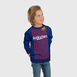 Свитшот детский FC Barcelona: Coutinho Home 18/19, цвет: 3D-синий — фото 2