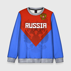 Свитшот детский Russia Red & Blue, цвет: 3D-меланж