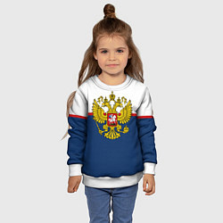 Свитшот детский Герб России, цвет: 3D-белый — фото 2