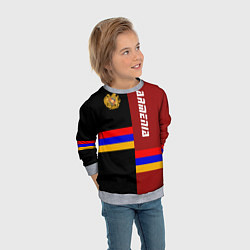 Свитшот детский Armenia, цвет: 3D-меланж — фото 2