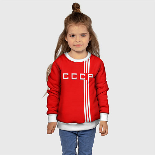 Детский свитшот Cборная СССР / 3D-Белый – фото 4