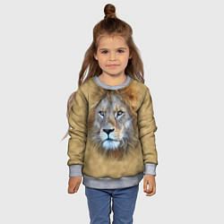 Свитшот детский Песчаный лев, цвет: 3D-меланж — фото 2