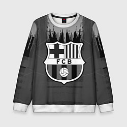 Детский свитшот FC Barcelona: Grey Abstract