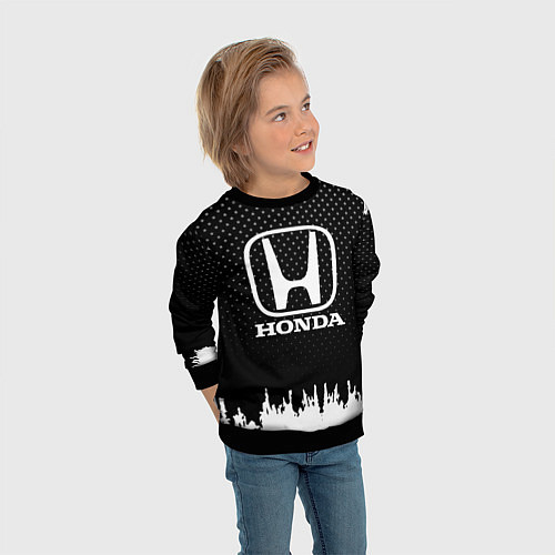 Детский свитшот Honda: Black Side / 3D-Черный – фото 3