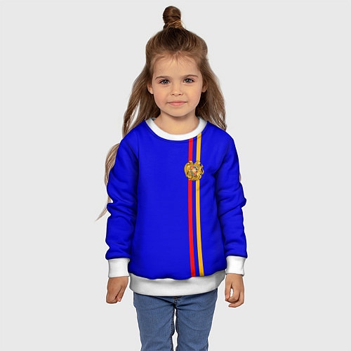 Детский свитшот Армения / 3D-Белый – фото 4