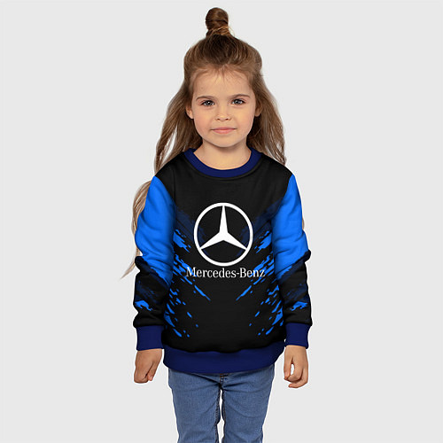 Детский свитшот Mercedes-Benz: Blue Anger / 3D-Синий – фото 4