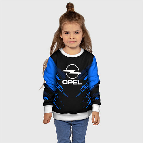 Детский свитшот Opel: Blue Anger / 3D-Белый – фото 4