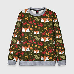 Свитшот детский Осенние лисички, цвет: 3D-меланж