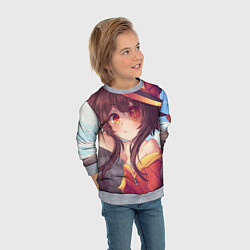 Свитшот детский KonoSuba, цвет: 3D-меланж — фото 2