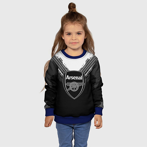 Детский свитшот FC Arsenal: Black Style / 3D-Синий – фото 4