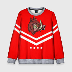 Свитшот детский Спартанский кабан, цвет: 3D-меланж