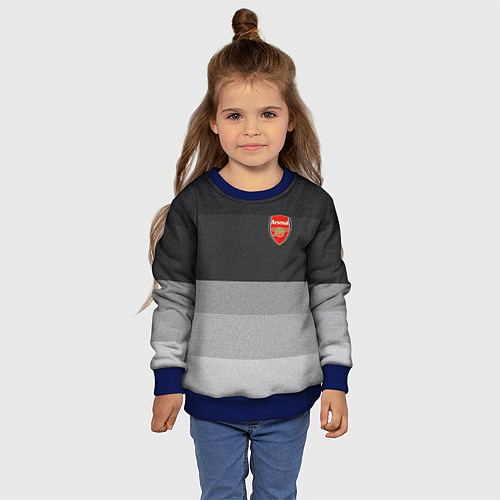 Детский свитшот ФК Арсенал: Серый стиль / 3D-Синий – фото 4
