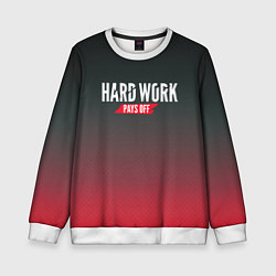 Детский свитшот Hard Work Pays Off: Red