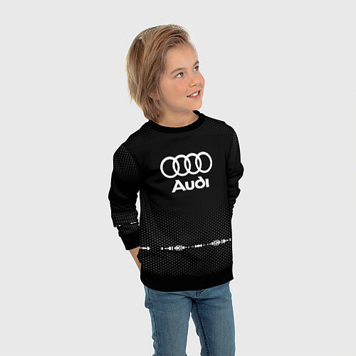Детский свитшот Audi: Black Abstract / 3D-Черный – фото 3