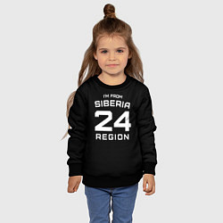 Свитшот детский Im from Siberia: 24 Region, цвет: 3D-черный — фото 2