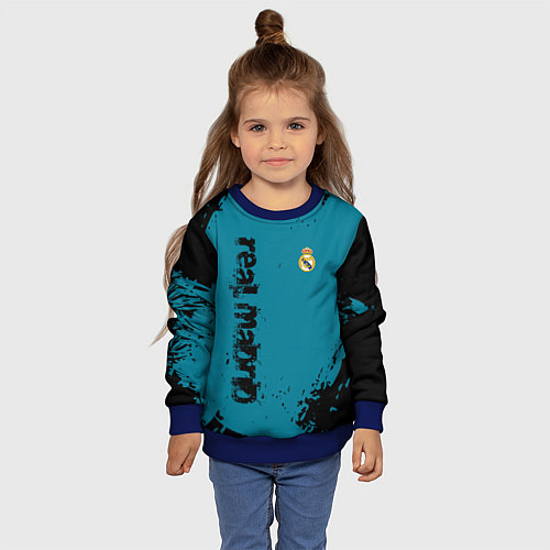 Детский свитшот Real madrid - grange style / 3D-Синий – фото 4