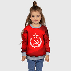 Свитшот детский Патриот СССР, цвет: 3D-меланж — фото 2