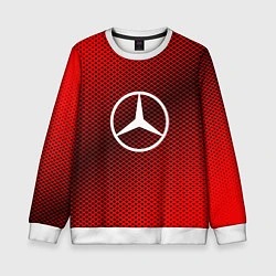 Свитшот детский Mercedes: Red Carbon, цвет: 3D-белый