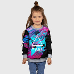 Свитшот детский 30 STM: Neon Colours, цвет: 3D-меланж — фото 2
