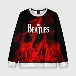 Свитшот детский The Beatles: Red Flame, цвет: 3D-белый