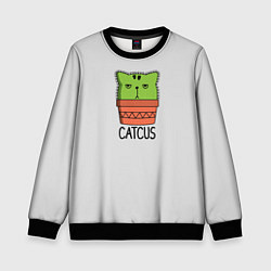 Свитшот детский Cactus Catcus, цвет: 3D-черный
