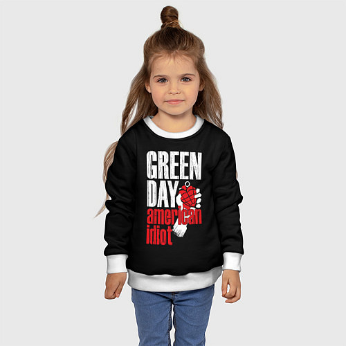 Детский свитшот Green Day: American Idiot / 3D-Белый – фото 4