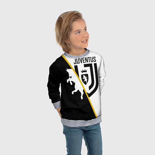 Детский свитшот FC Juventus: Football Point / 3D-Меланж – фото 3