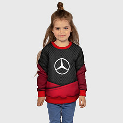 Свитшот детский Mercedes Benz: Grey Carbon, цвет: 3D-красный — фото 2