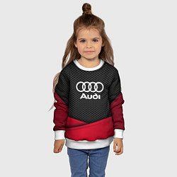Свитшот детский Audi: Grey Carbon, цвет: 3D-белый — фото 2