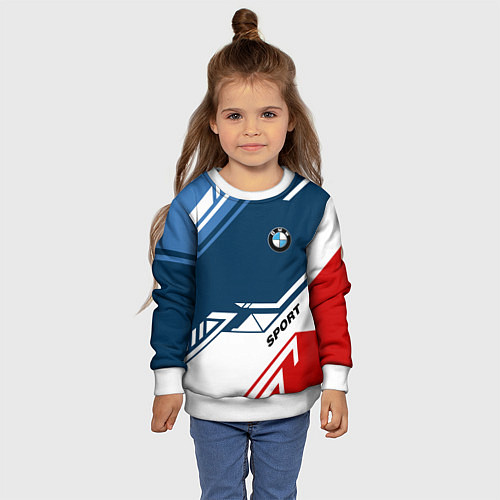 Детский свитшот BMW SPORT / 3D-Белый – фото 4
