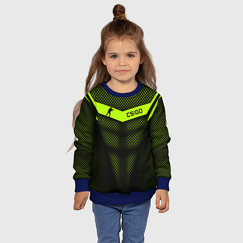 Детский свитшот CS:GO Carbon Form / 3D-Синий – фото 4