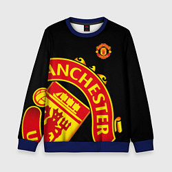 Свитшот детский FC Man United: Black Exclusive, цвет: 3D-синий