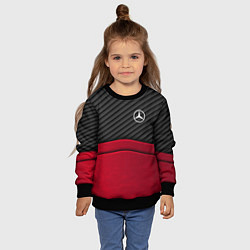 Свитшот детский Mercedes Benz: Red Carbon, цвет: 3D-черный — фото 2